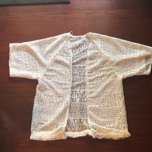Lacey open faced cardigan